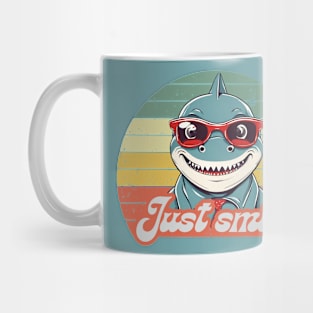 Funny shark invite you to smile Mug